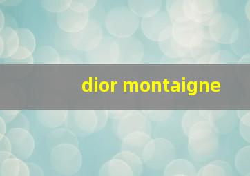 dior montaigne